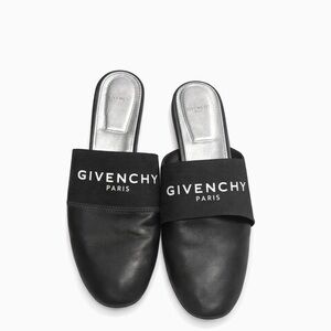 Givenchy Black Mules with Silver Accents